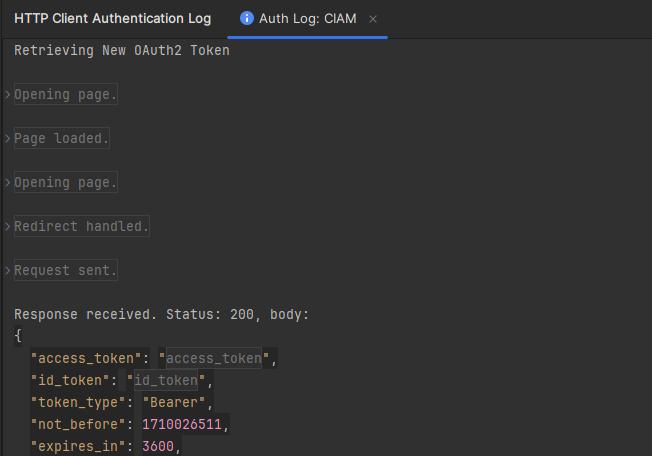 HTTP authentication log