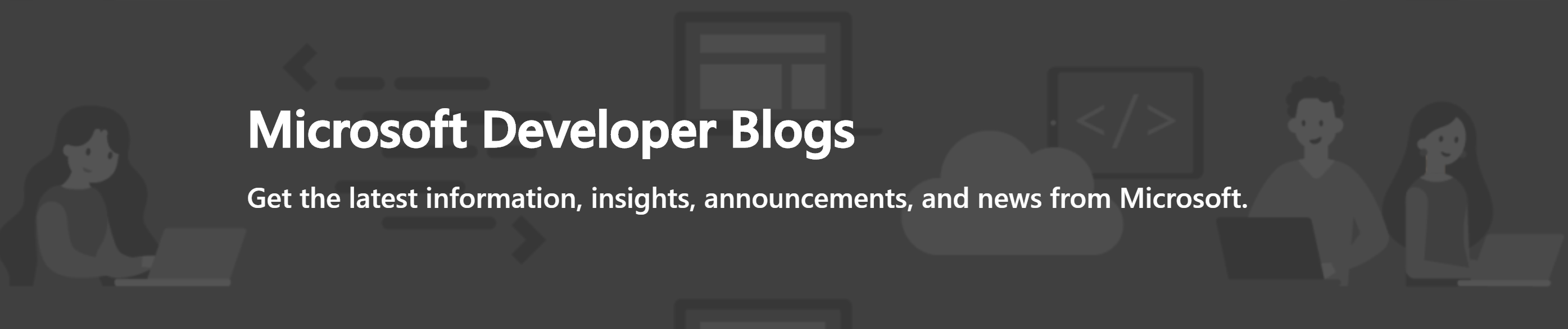 Microsoft Developer Blogs' banner.