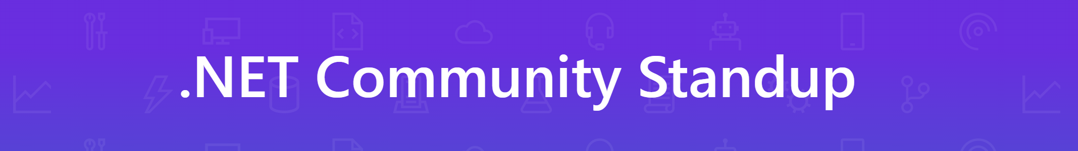.NET Community Standup.